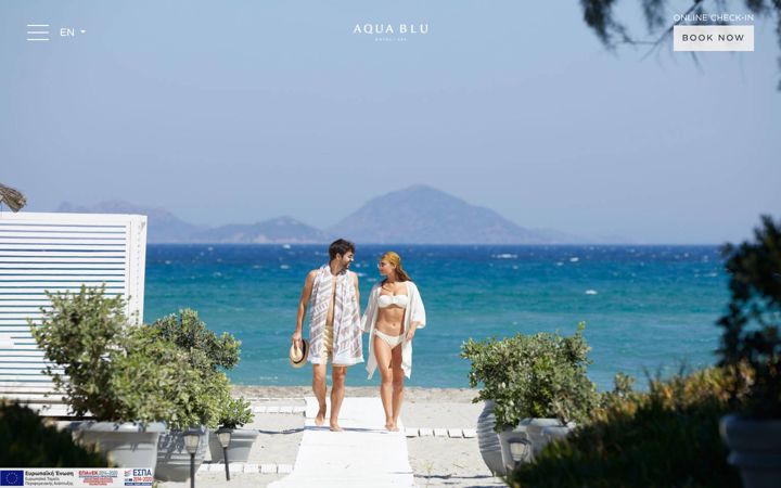Screenshot of aquabluhotel.gr