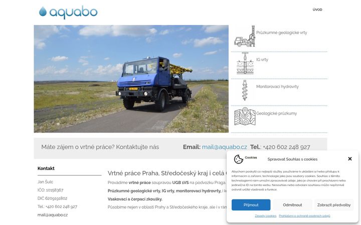 Screenshot of aquabo.cz