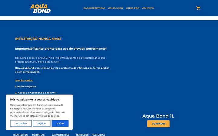 Screenshot of aquabond.com.br
