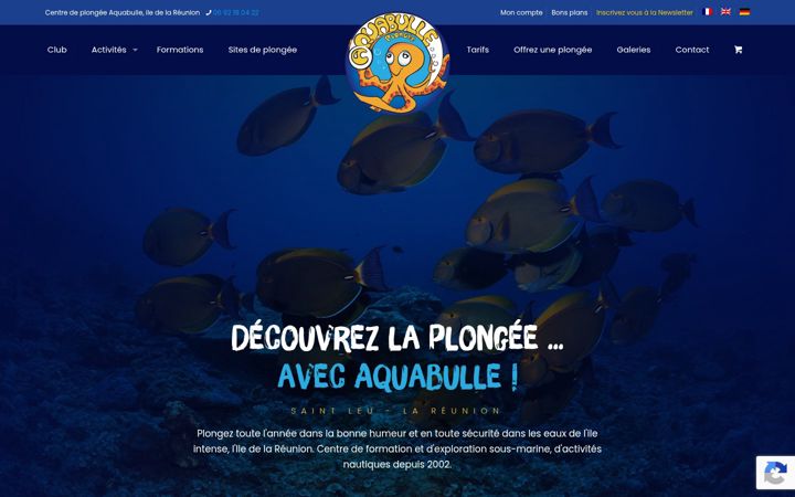 Screenshot di aquabulleplongee.re