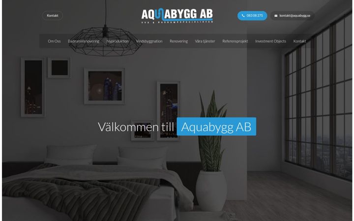 Screenshot of aquabygg.se