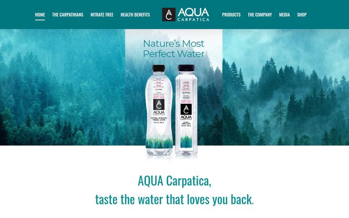 Screenshot von aquacarpatica.com