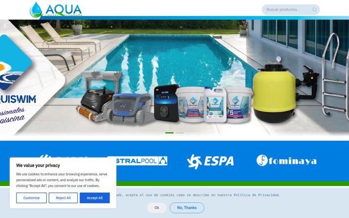 Screenshot di aquacentercondado.es