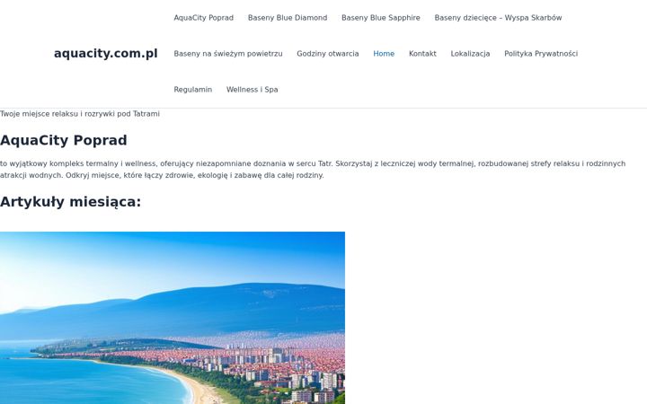 Screenshot ta' aquacity.com.pl