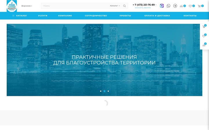 Screenshot of aquacity.pro