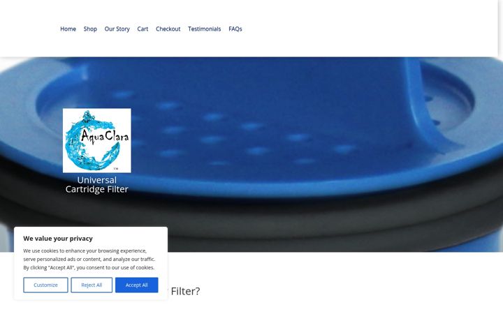 Screenshot ta' aquaclara.co
