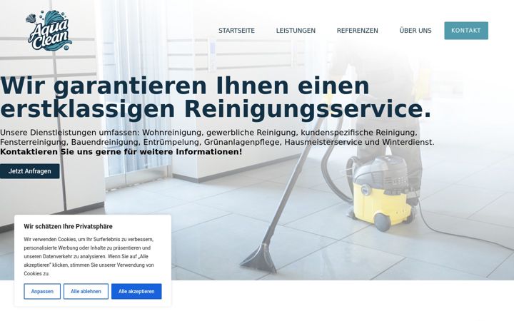 Screenshot of aquaclean-heilbronn.de