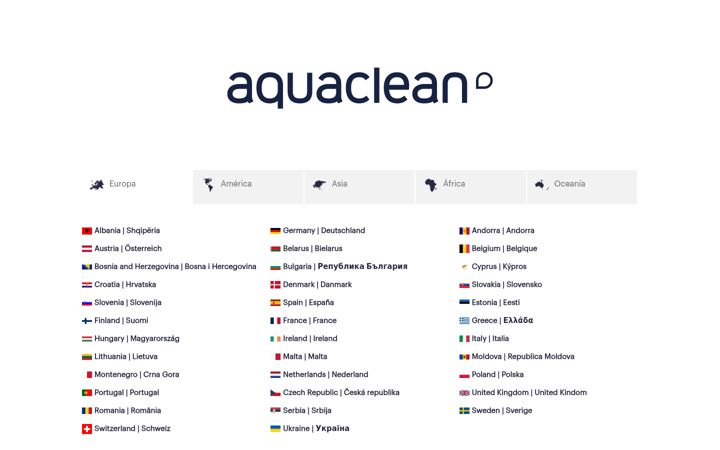 Screenshot of aquaclean.com