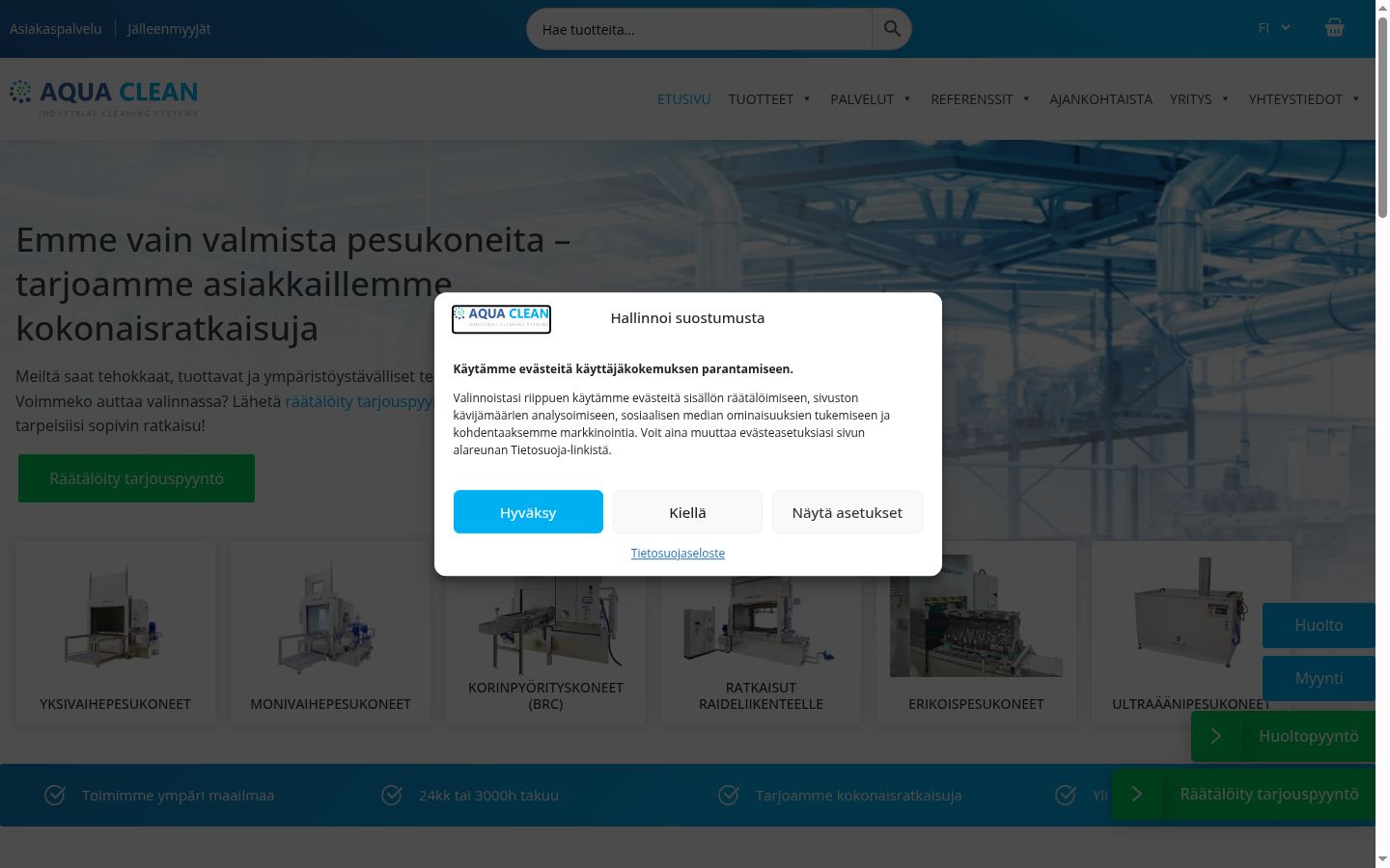 Screenshot tal-banner tal-kunsens muri qabel kwalunkwe interazzjoni