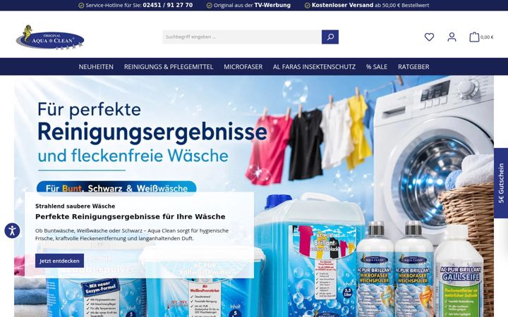 Screenshot ta' aquaclean.tv