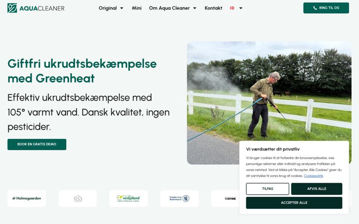 Screenshot of aquacleaner.dk