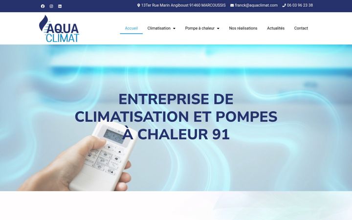 Screenshot of aquaclimat.com