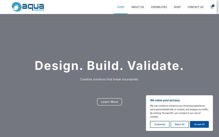Screenshot von aquaco2.com