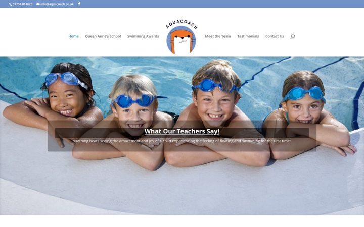 Screenshot of aquacoach.co.uk