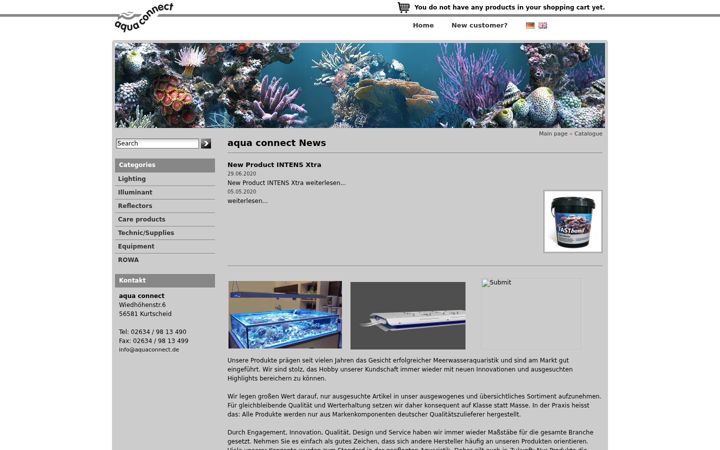 Screenshot of aquaconnect.de