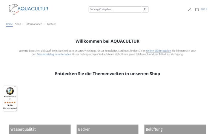 Skärmbild av aquacultur.de
