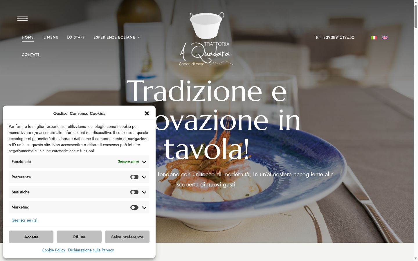 Screenshot of the consent banner shown before any interaction