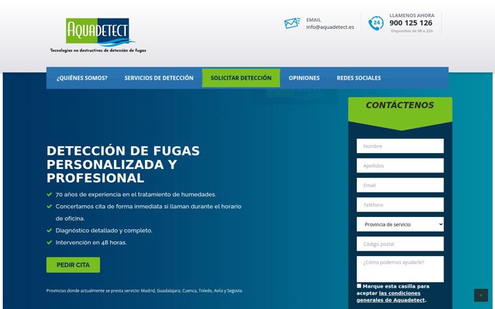 Screenshot of aquadetect.es