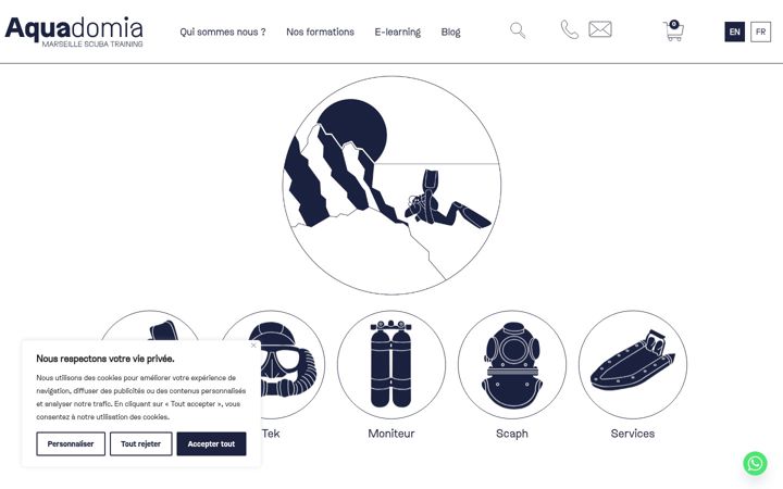 Screenshot of aquadomia.com