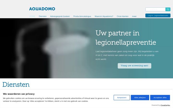 Screenshot von aquadomo.be