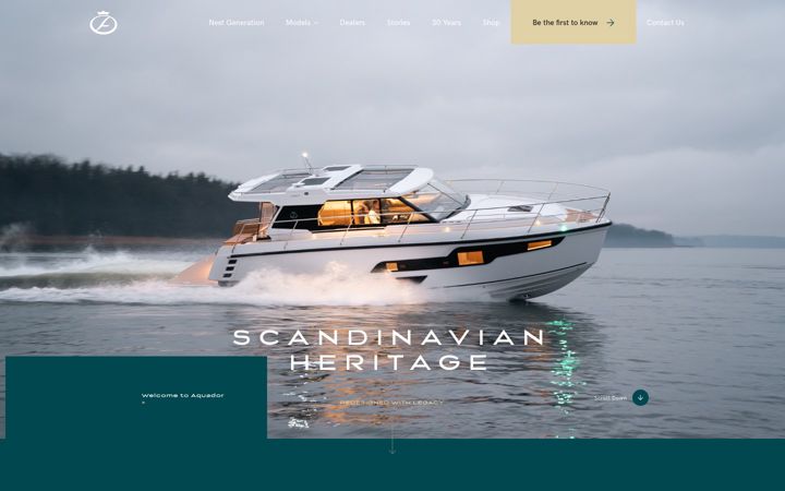 Screenshot of aquadorboats.fi