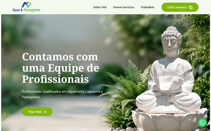 Screenshot of aquaepaisagismo.com.br