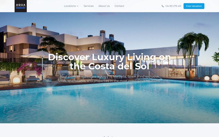 Screenshot of aquaestates.com