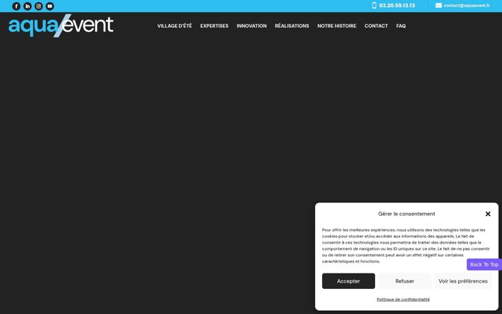 Screenshot von aquaevent.fr