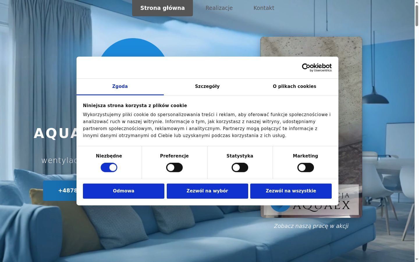 Snímka obrazovky banera súhlasu zobrazeného pred akoukoľvek interakciou