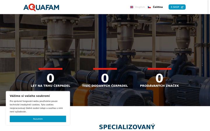 Screenshot of aquafam.cz