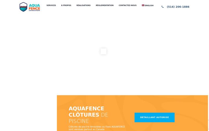 Screenshot of aquafence.ca