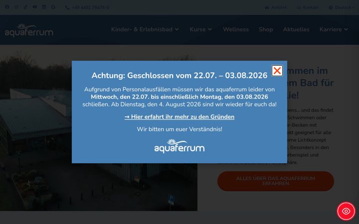 Screenshot of aquaferrum.de