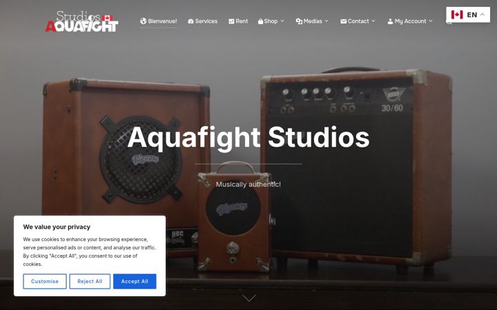 Screenshot ta' aquafightrecords.com