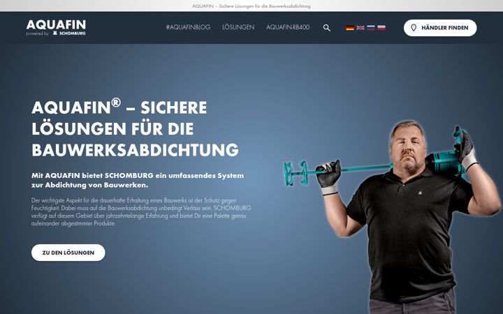 Screenshot of aquafin.com