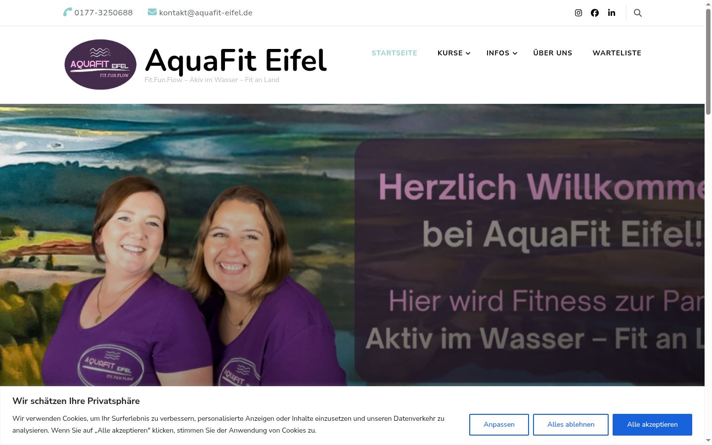 Screenshot tal-banner tal-kunsens muri qabel kwalunkwe interazzjoni