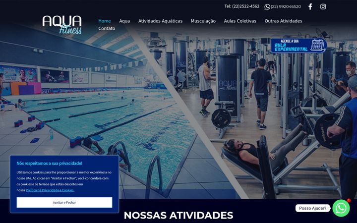 Screenshot of aquafitness.com.br