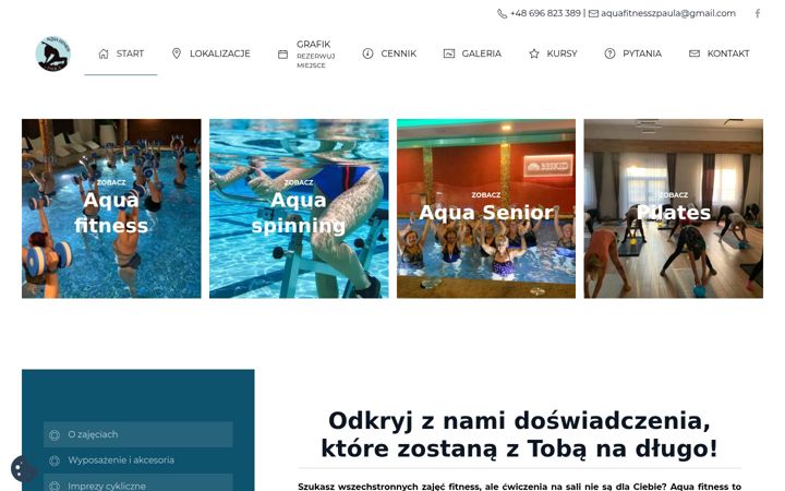 Screenshot of aquafitnesszpaula.pl