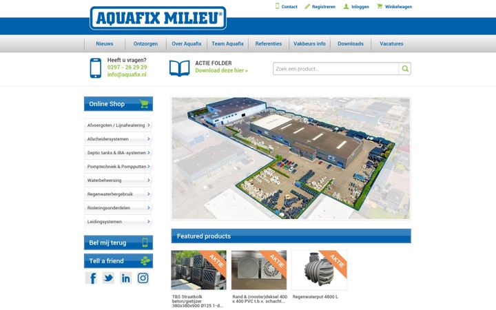 Screenshot of aquafix.nl