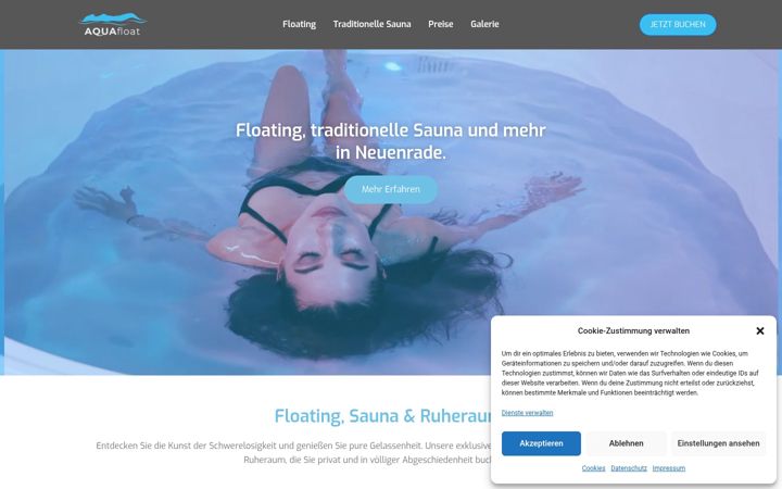 Screenshot of aquafloat.de