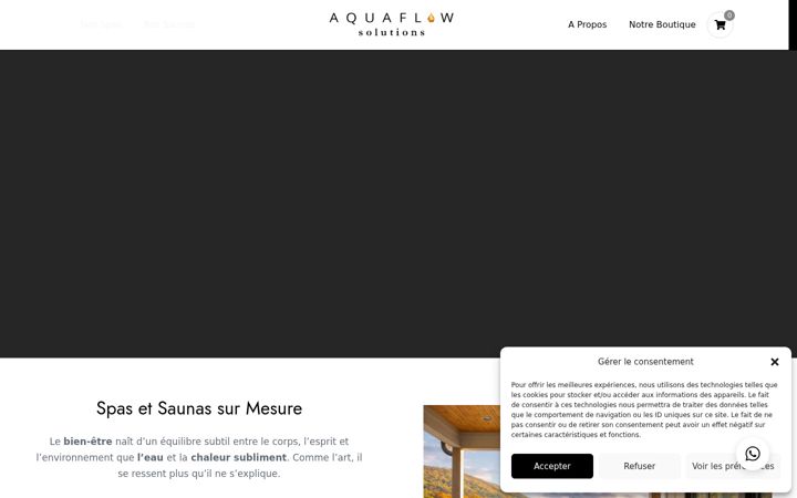 Snímek obrazovky aquaflowsolutions.fr
