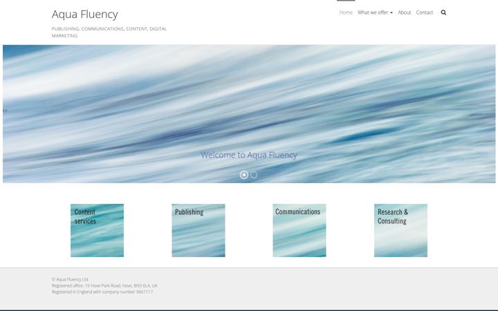 Screenshot of aquafluency.com