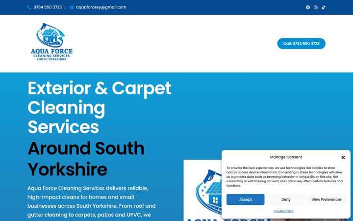 Screenshot of aquaforcesouthyorkshire.co.uk
