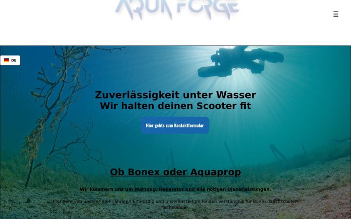 Screenshot of aquaforge.de
