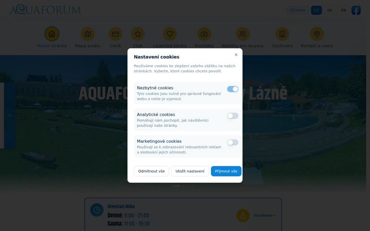 Screenshot of aquaforum-frantiskovylazne.cz