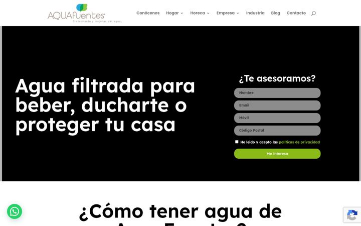 Screenshot of aquafuentes.com
