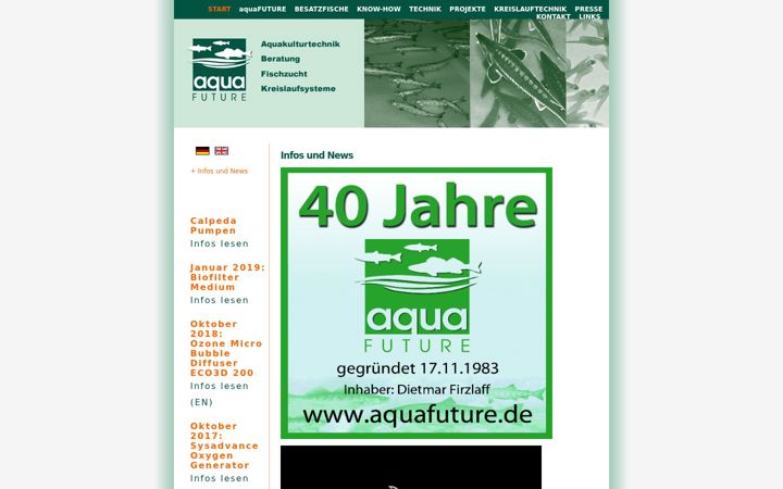 Snímek obrazovky aquafuture.de