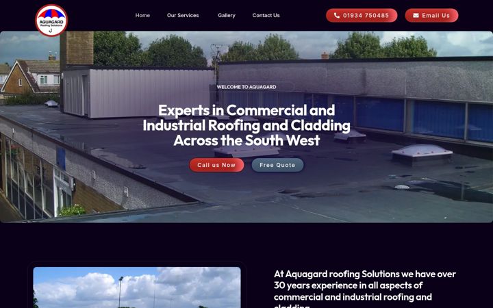 Screenshot di aquagard-roofing.co.uk