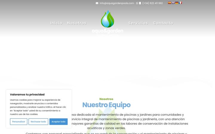 Screenshot of aquagardenpools.com