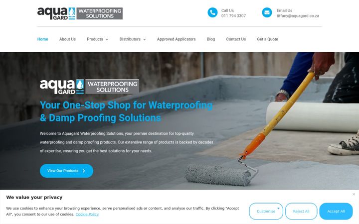 Ekrano kopija aquagardwaterproofingsolutions.co.za