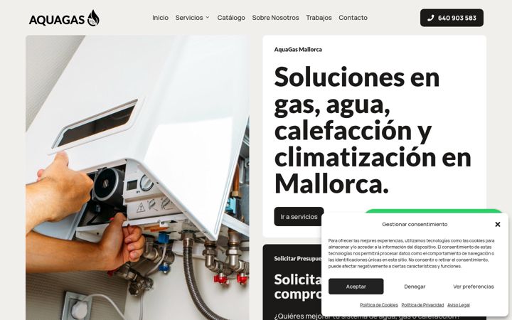 Zrzut ekranu aquagasmallorca.com